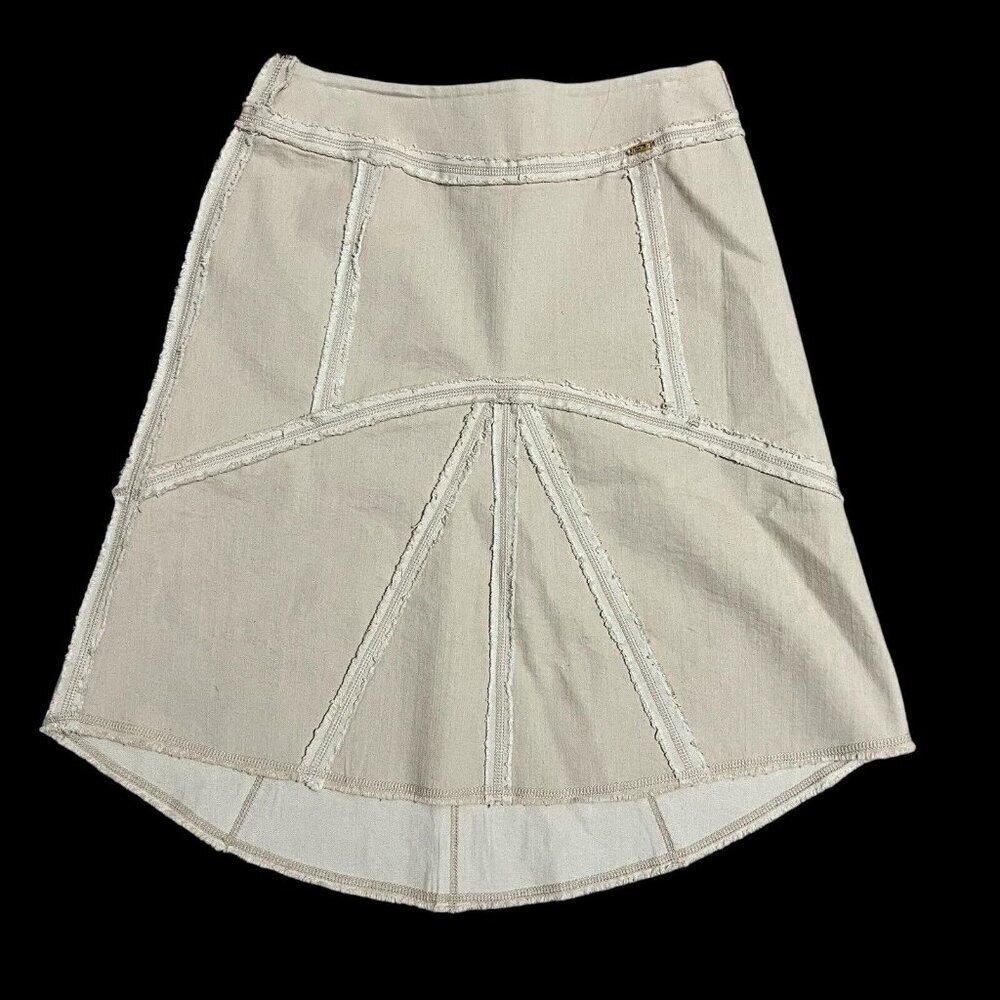 St John Sport A-Line Skirt High Waist Beige Size 4